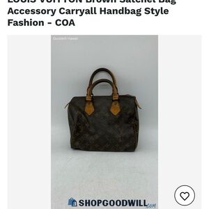 LV Brown Monogram Handbag
